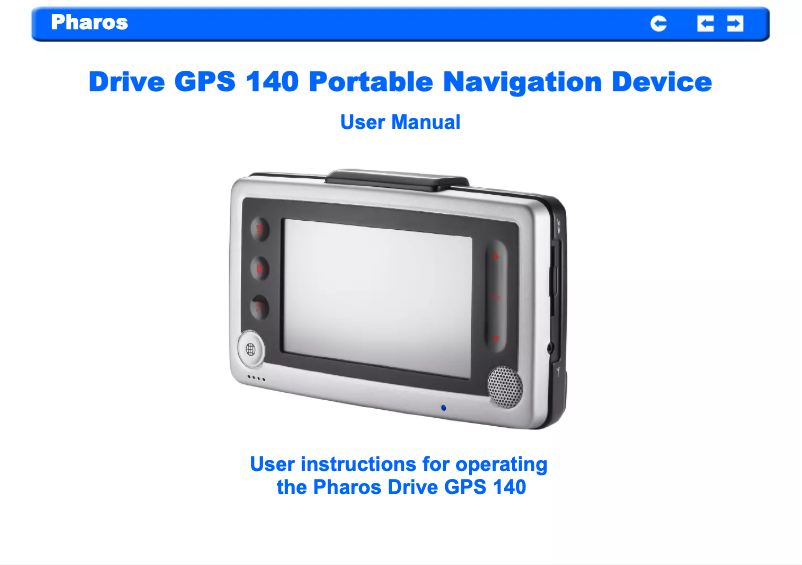 Image de la première page du manuel de l'appareil Drive GPS 140