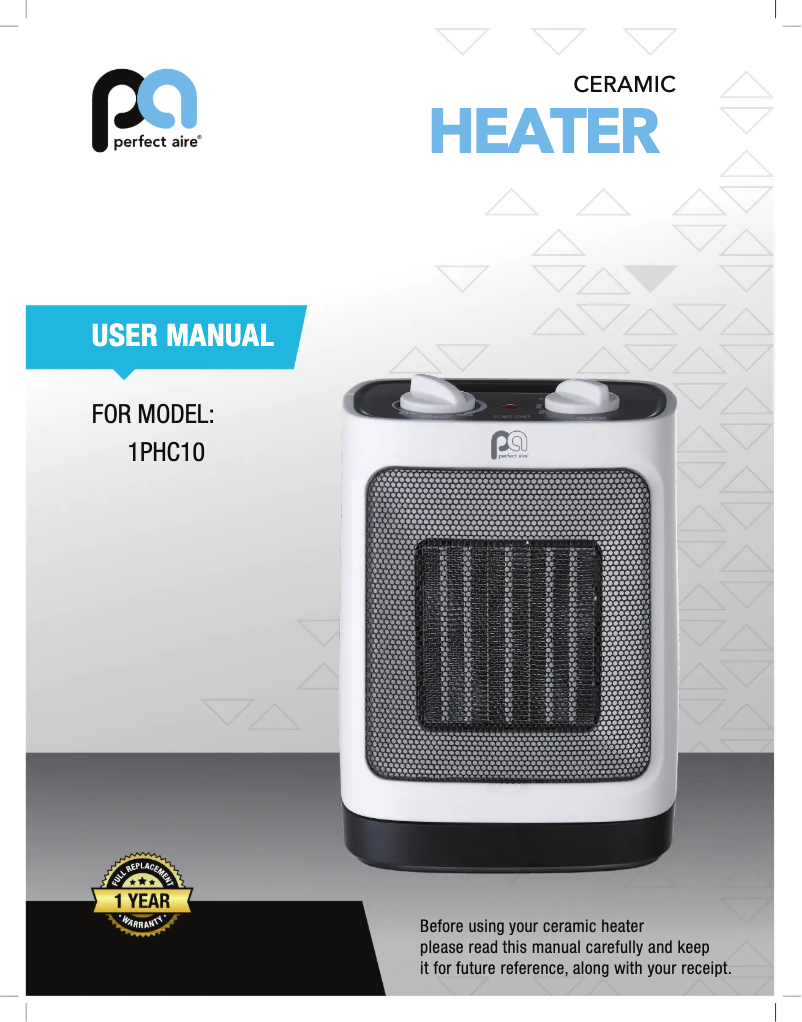 Page n°1 - Manuel utilisateur Perfect Aire 1PHC10