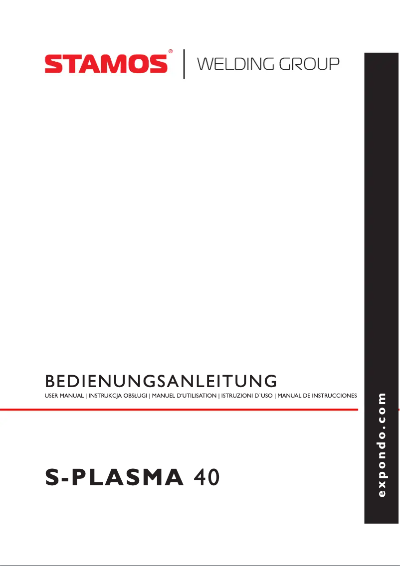 Page n°1 - Manuel utilisateur Stamos S-PLASMA 40