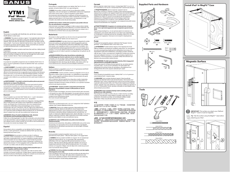 Page 1 de la notice Manuel utilisateur Sanus VTM1