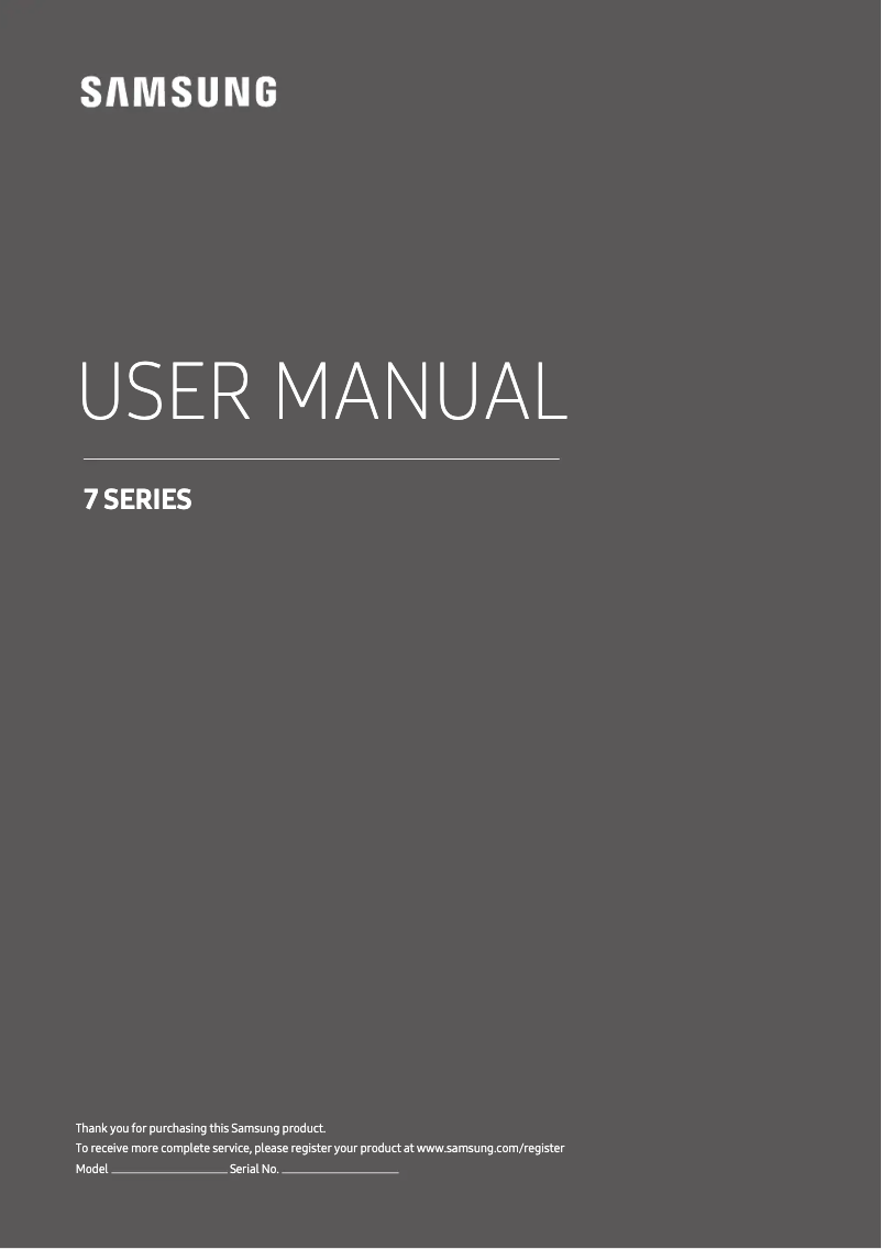 Image de la première page du manuel de l'appareil UE65MU7400UXTK