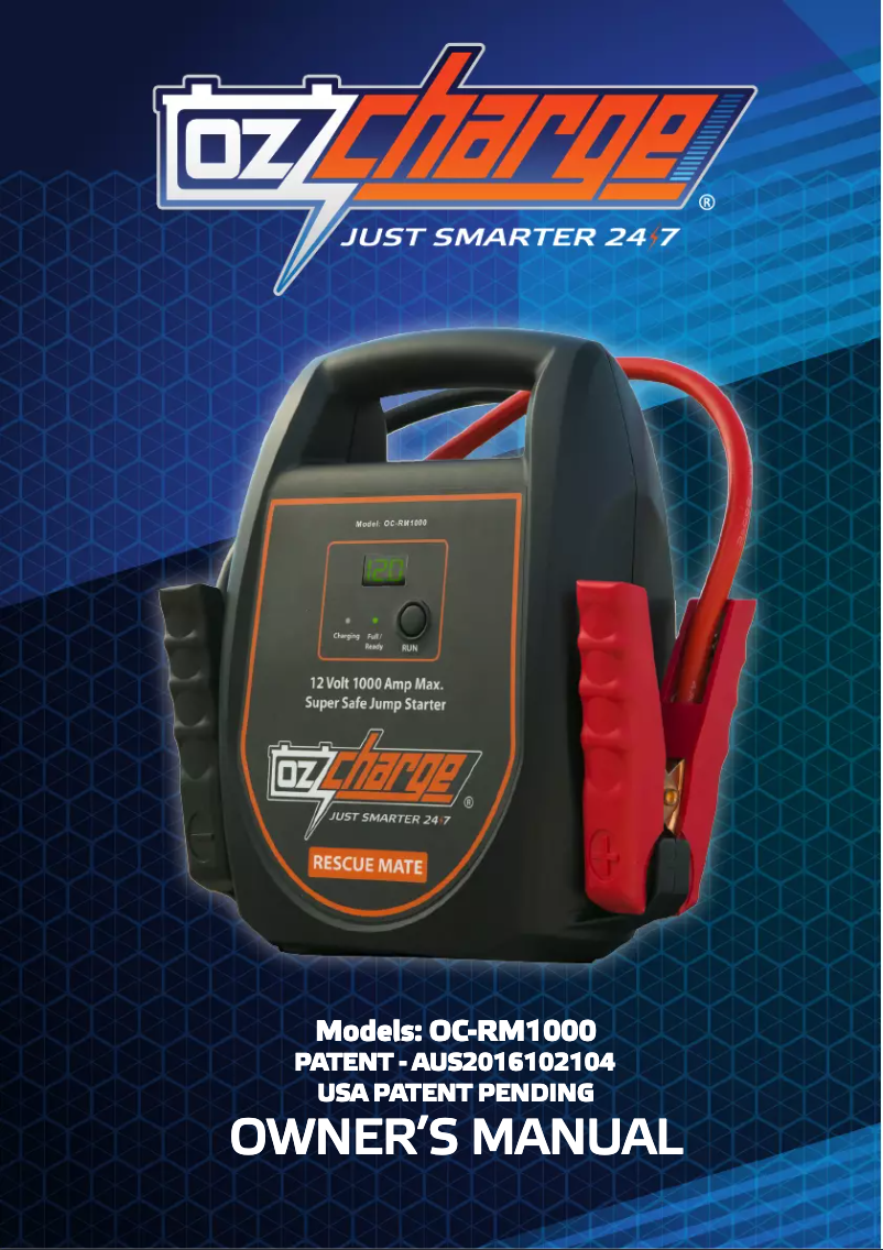 Page n°1 - Manuel utilisateur OzCharge Rescue Mate OC-RM1000
