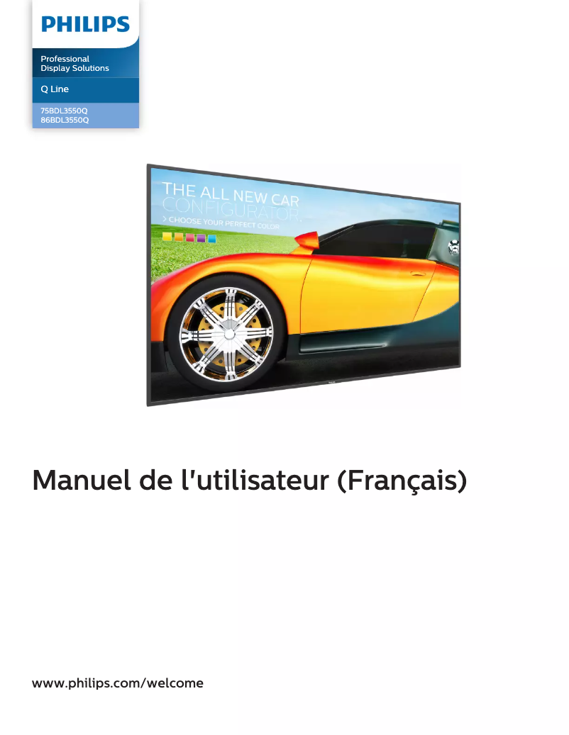 Image de la première page du manuel de l'appareil 75BDL3550Q