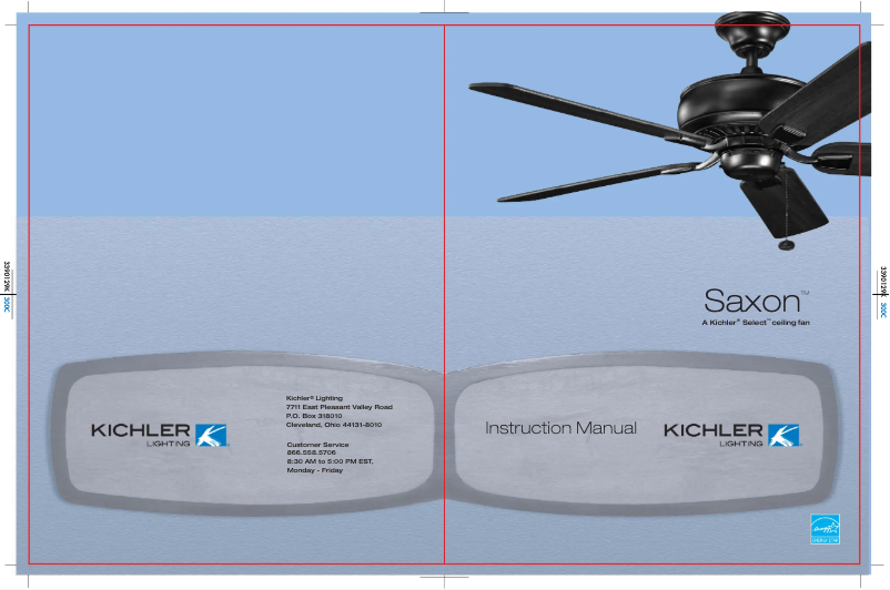 Page 1 de la notice Manuel utilisateur Kichler Saxon