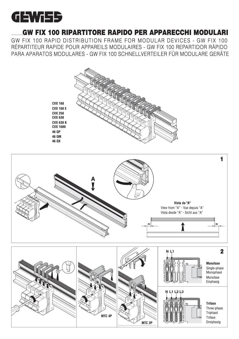 Page 1 de la notice Manuel utilisateur Gewiss GW49766