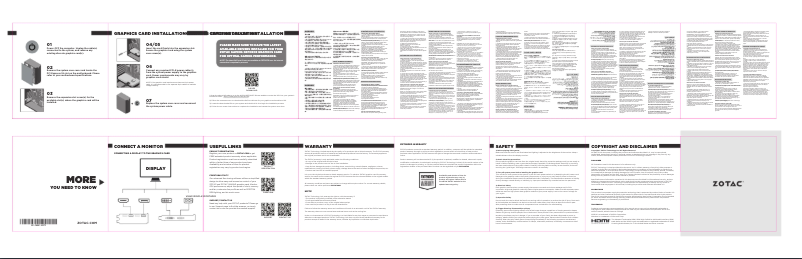 Page 1 de la notice Manuel utilisateur Zotac GeForce RTX 4060 Ti