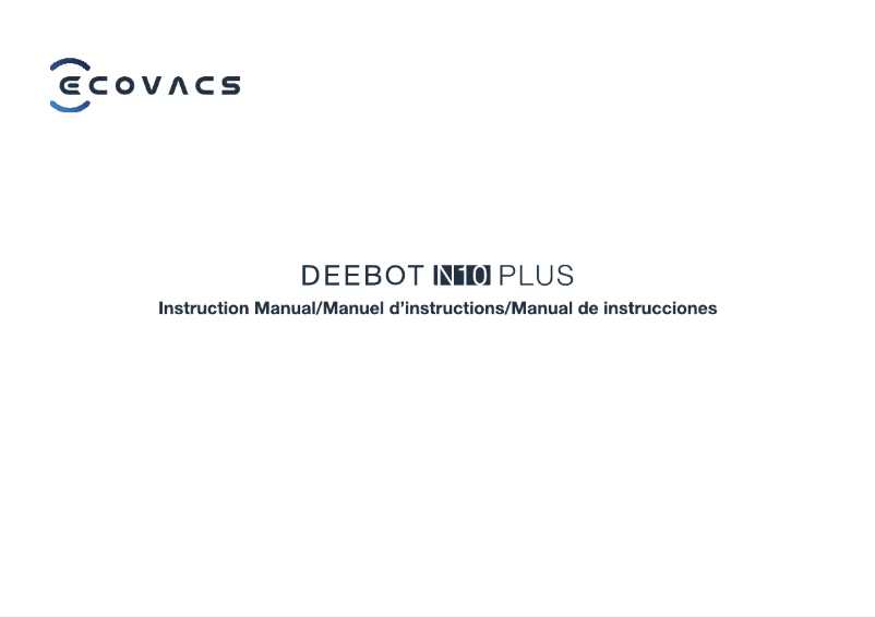 Página 1 del manual Manual de usuario ECOVACS Deebot N10 Plus