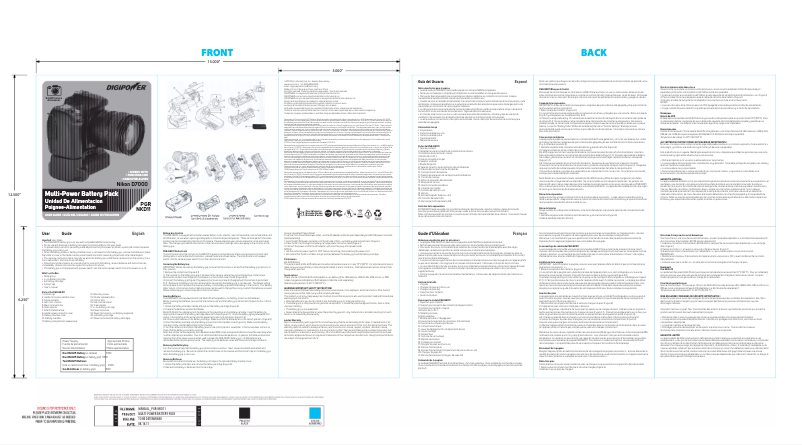 Page n°1 - Manuel utilisateur Digipower PGR-NKD11
