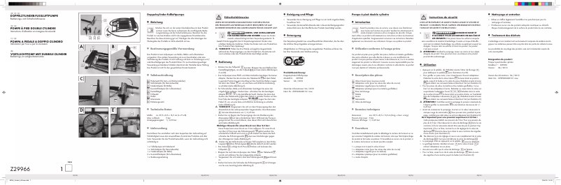 Page 1 de la notice Manuel utilisateur Crivit Z29966