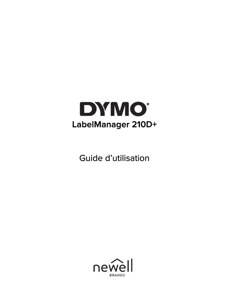 Page 1 de la notice Manuel utilisateur Dymo LabelManager 210D+