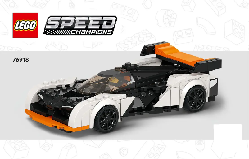 Page 1 de la notice Consignes visuelles Lego Speed Champions 76918