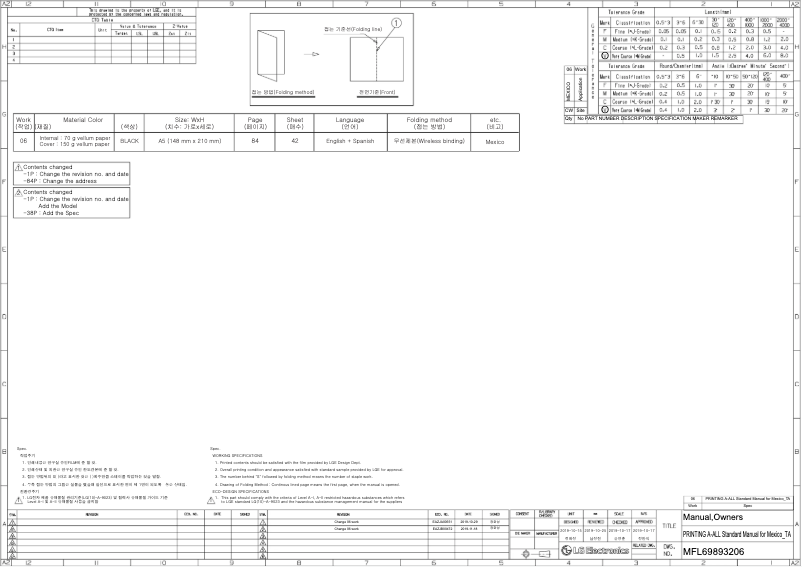 Page 1 de la notice Manuel utilisateur LG VM121H9