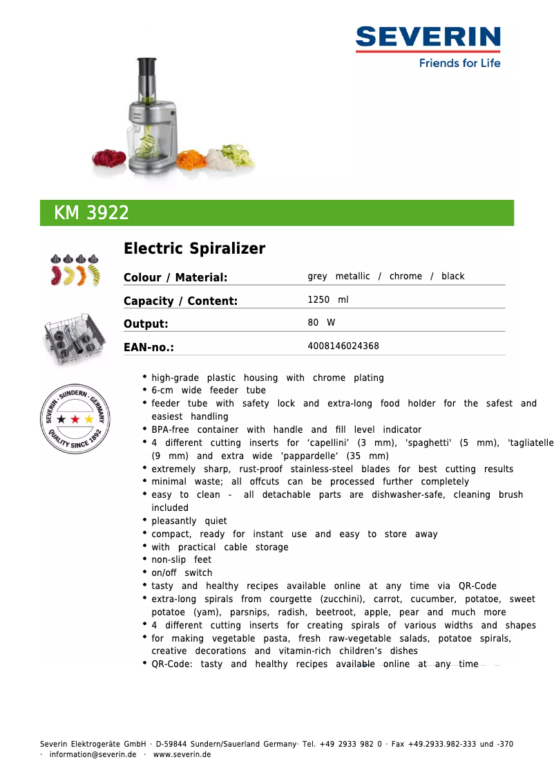 Image de la première page du manuel de l'appareil KM 3922