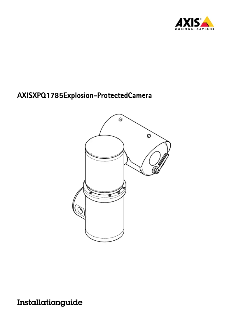 Page 1 de la notice Manuel utilisateur Axis XPQ1785