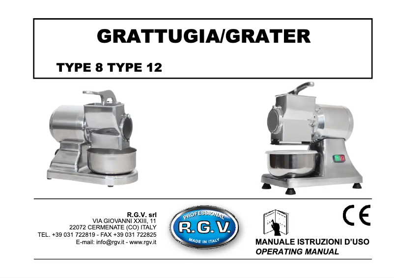 Page n°1 - Manuel utilisateur RGV GRP 8