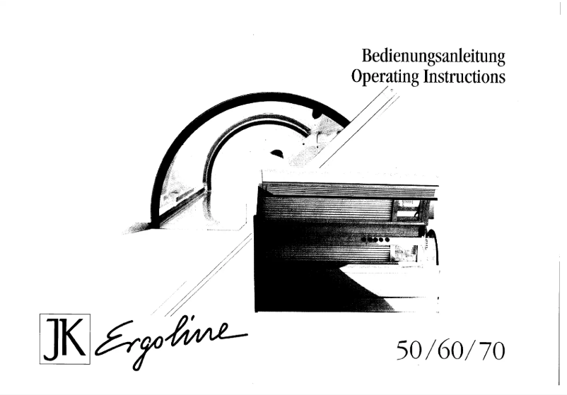 Page n°1 - Manuel utilisateur Ergoline JK 70