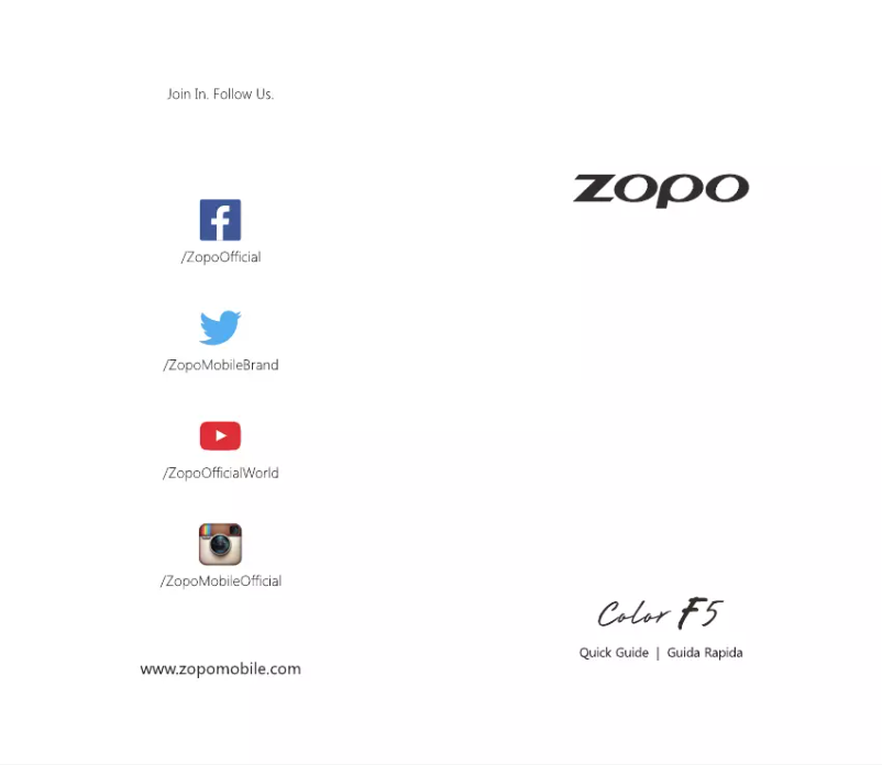 Image de la première page du manuel de l'appareil Color F5