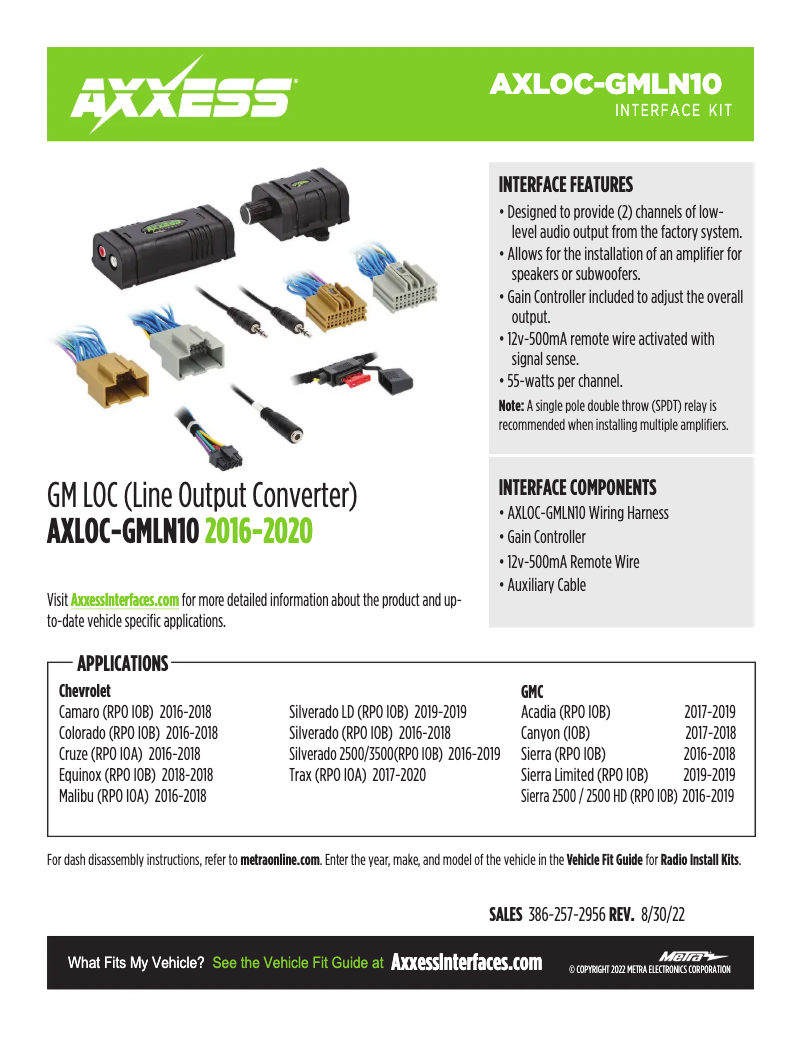 Página 1 del manual Ficha técnica AXESS AXLOC-GMLN10