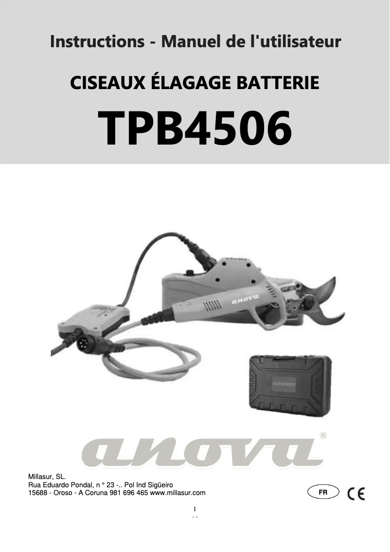 Página 1 del manual Manual de usuario Anova TPB4506