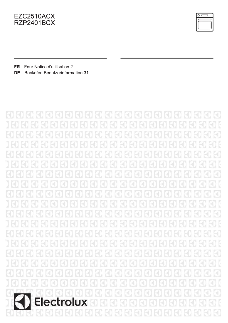 Page n°1 - Manuel utilisateur Electrolux EZC2510ACX