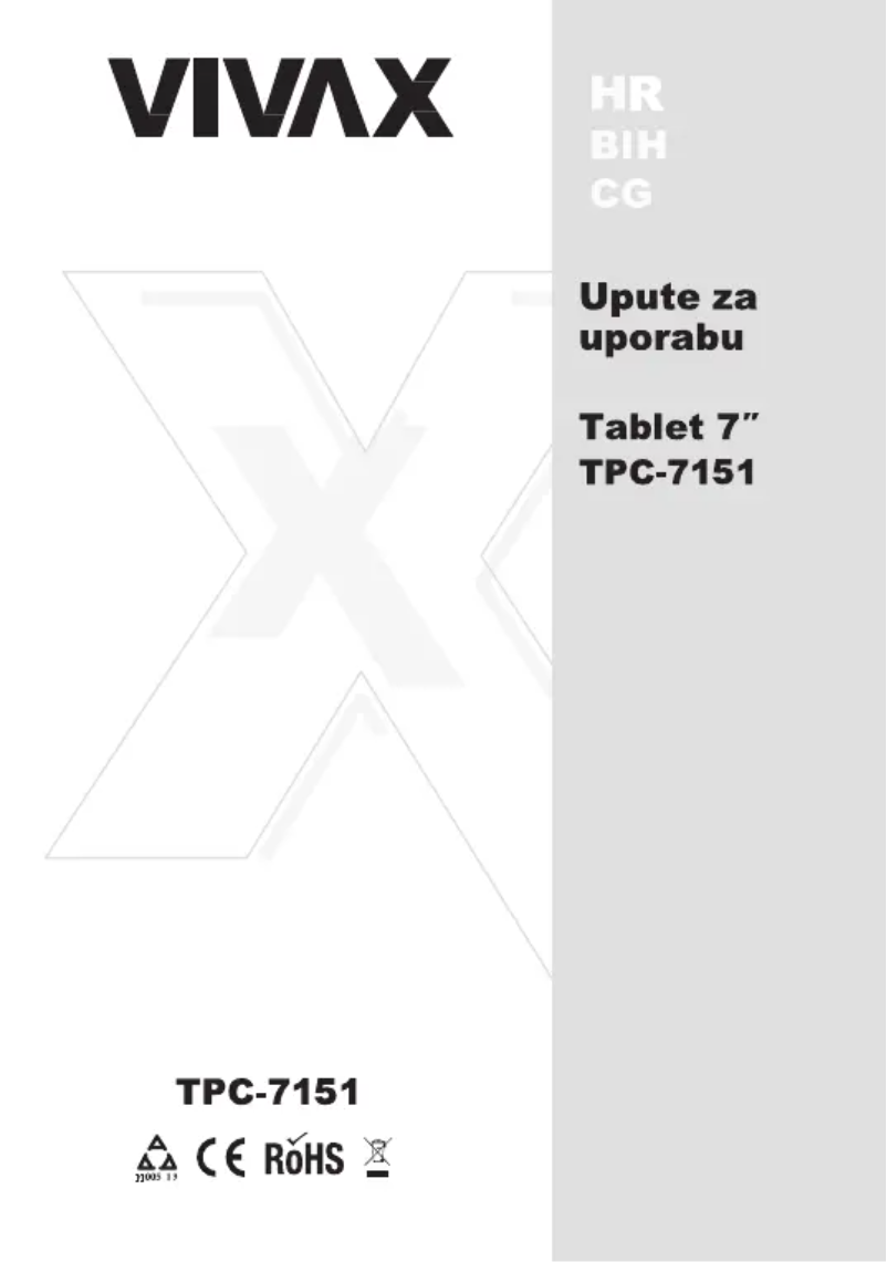 Page 1 de la notice Manuel utilisateur Vivax TPC-7151