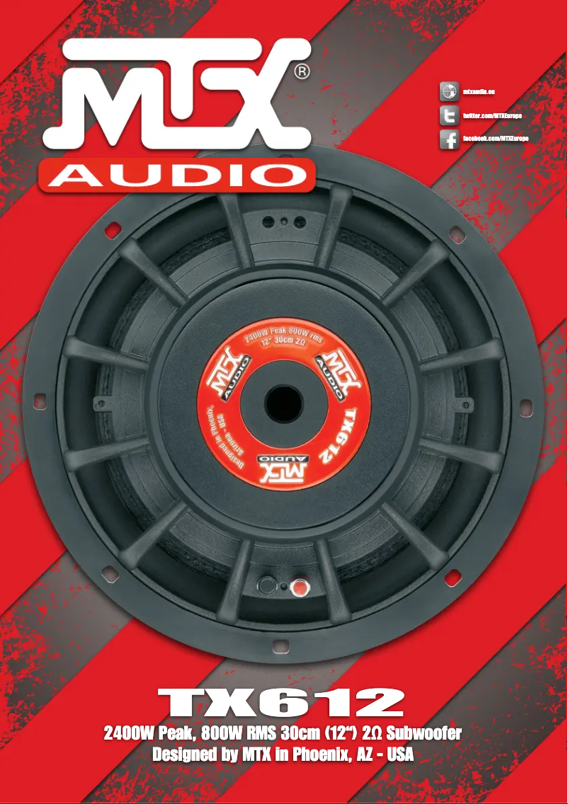 Page n°1 - Manuel utilisateur MTX Audio TX612