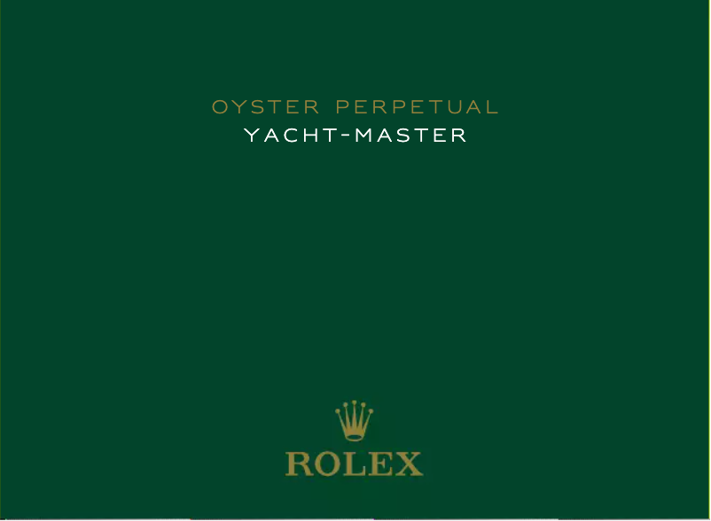 Image de la première page du manuel de l'appareil Yacht‑Master
