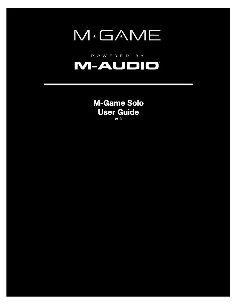 Page n°1 - Manuel utilisateur M-Audio M-Game Solo