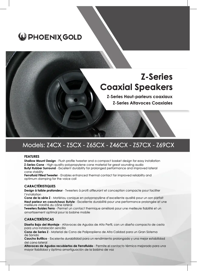 Page 1 de la notice Manuel utilisateur Phoenix Gold Z69CX