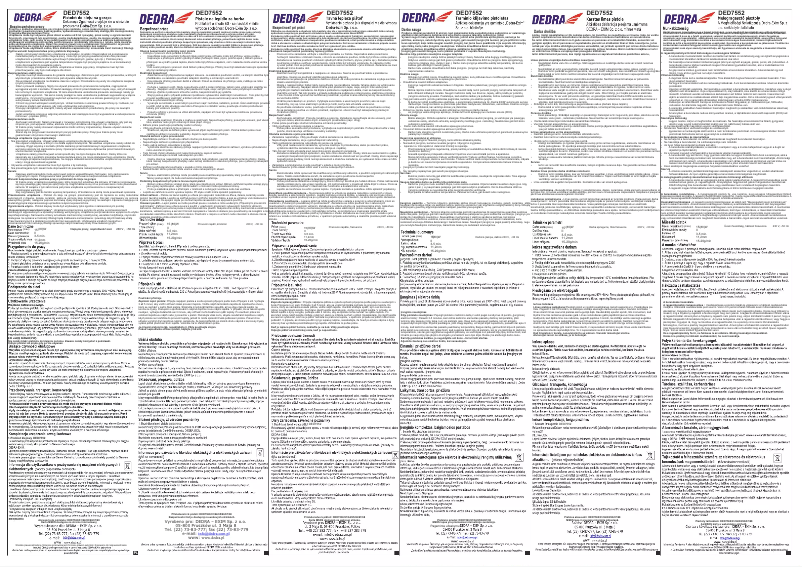 Página 1 del manual Manual de usuario DEDRA DED7552