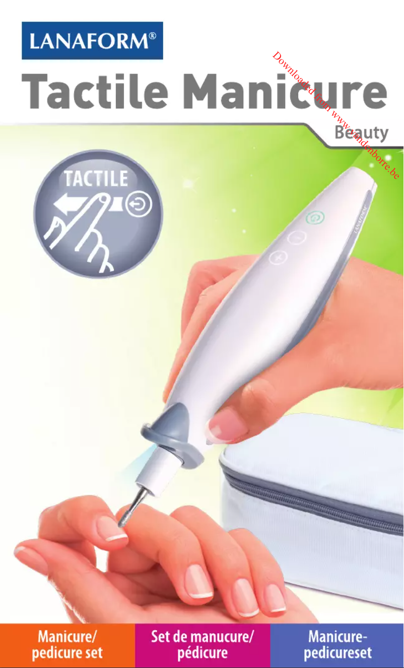 Page 1 de la notice Manuel utilisateur Lanaform Tactile Manicure