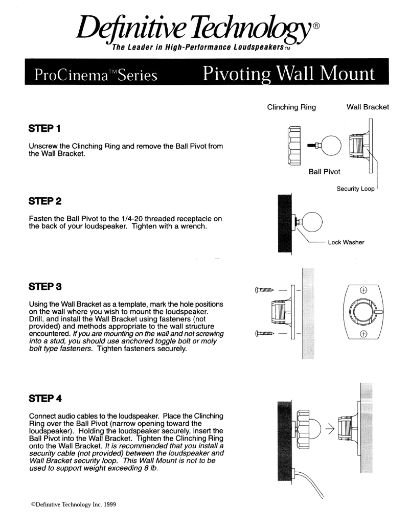 Imagen de la primera página del manual del dispositivo ProMount 80