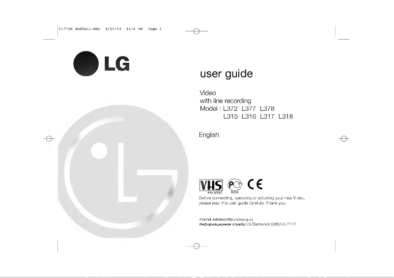Page n°1 - Manuel utilisateur LG L318