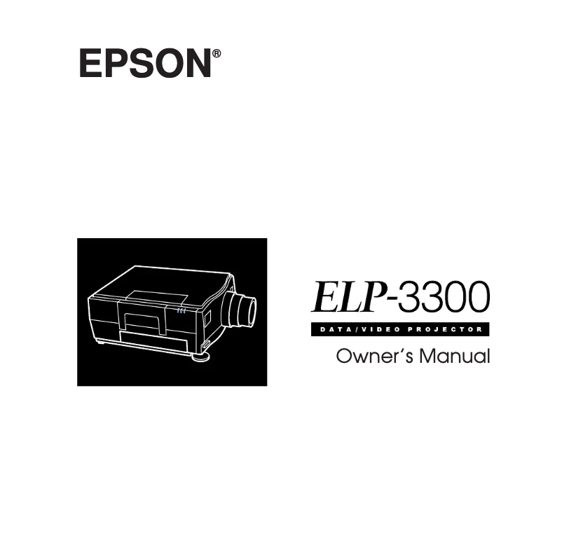 Page 1 de la notice Manuel utilisateur Epson ELP-3300