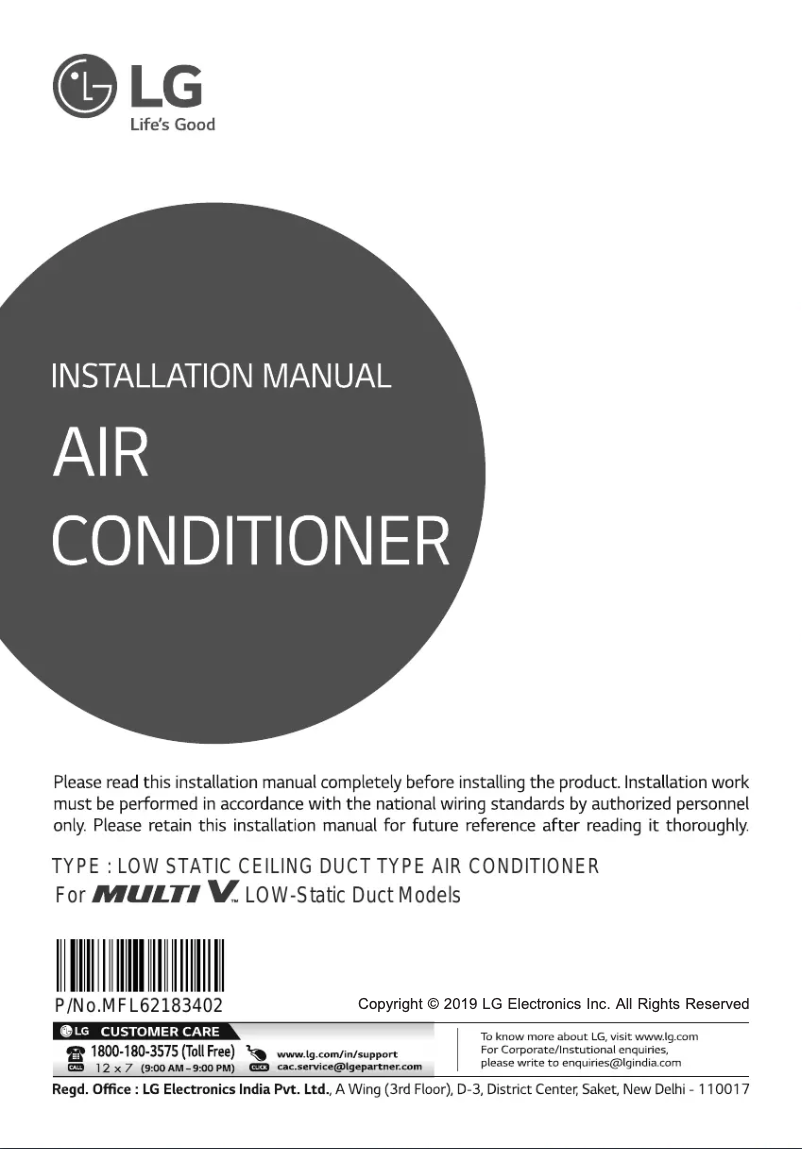 Page 1 de la notice Manuel utilisateur LG JRNU15GL5G4