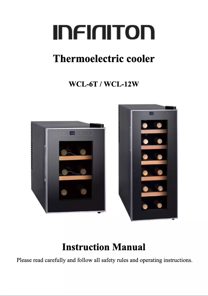 Image de la première page du manuel de l'appareil WCL-12W