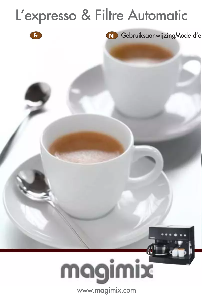 Page 1 de la notice Manuel utilisateur Magimix L'Expresso & Filtre Automatic 11422