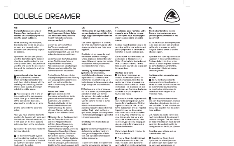 Page n°1 - Manuel utilisateur Robens Double Dreamer