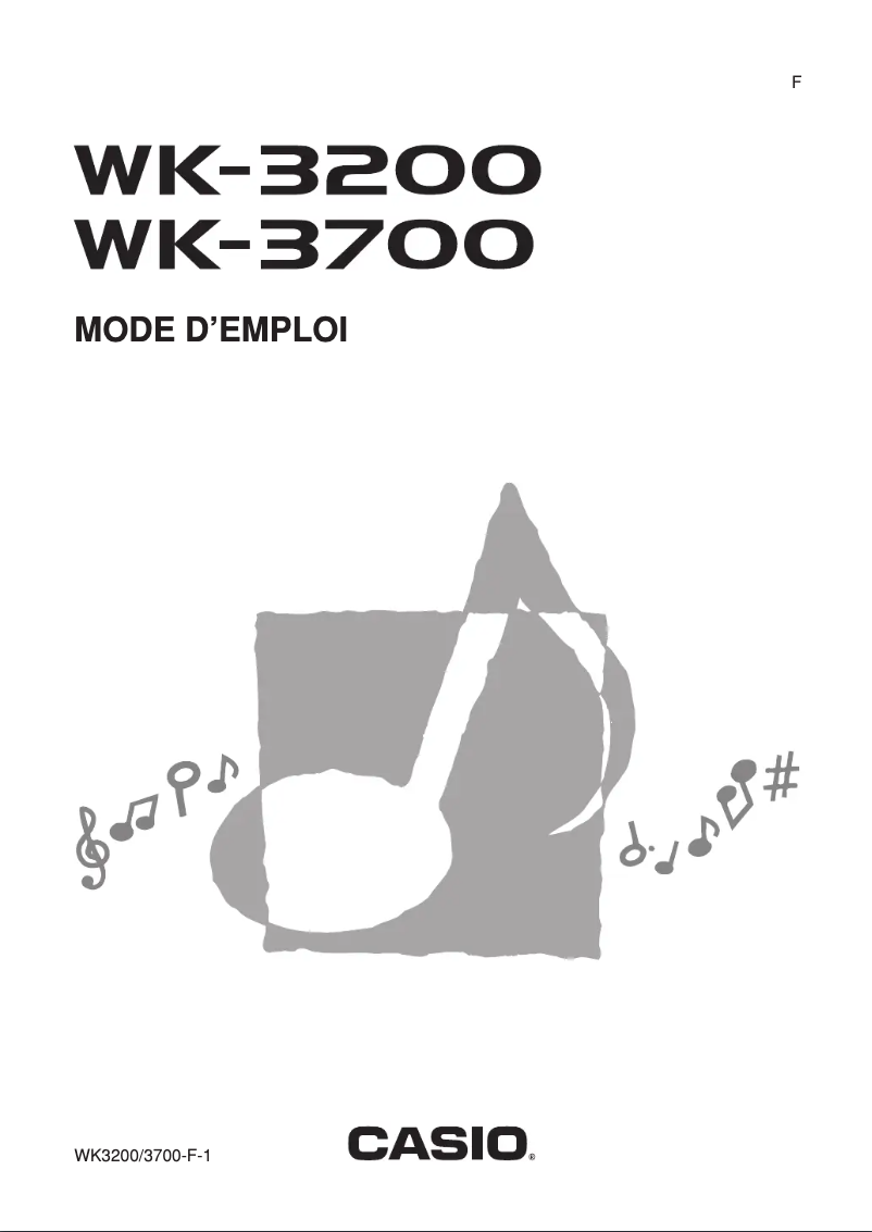 Image de la première page du manuel de l'appareil WK-3200