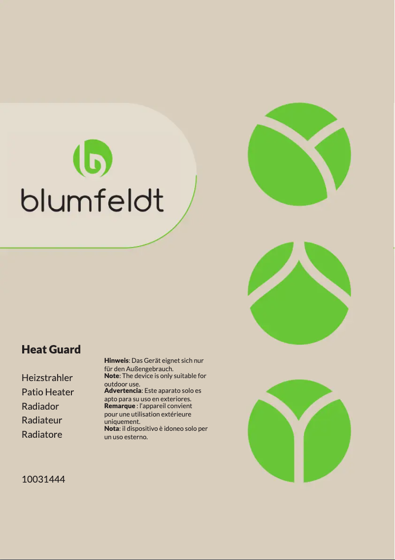 Page 1 de la notice Manuel utilisateur Blumfeldt Heat Guard