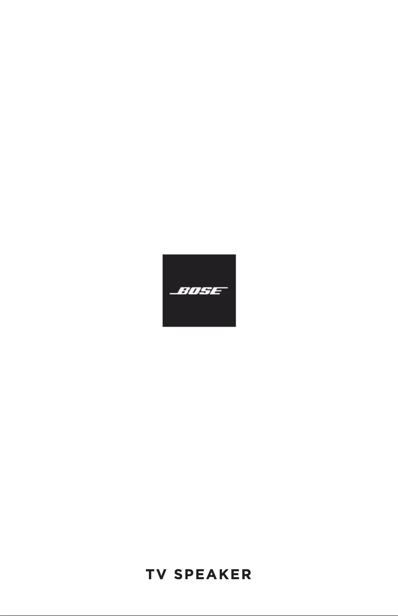 Page 1 de la notice Manuel utilisateur Bose TV Speaker