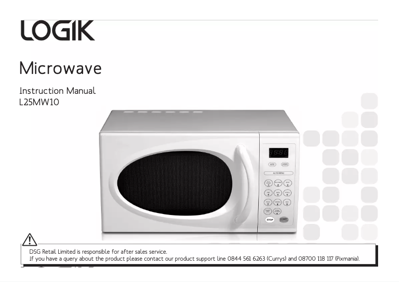 Image de la première page du manuel de l'appareil L25MW10