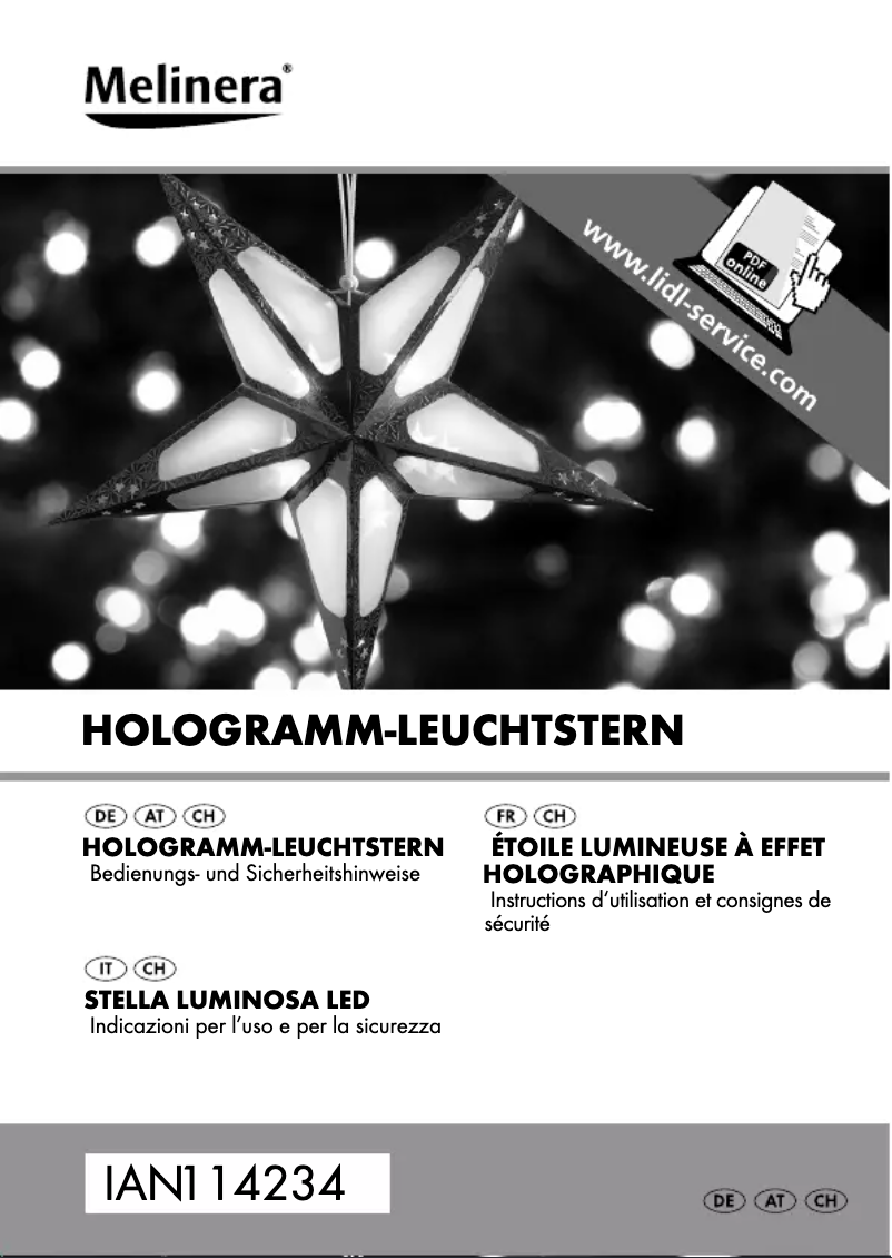 Page 1 de la notice Manuel utilisateur Melinera HG04151