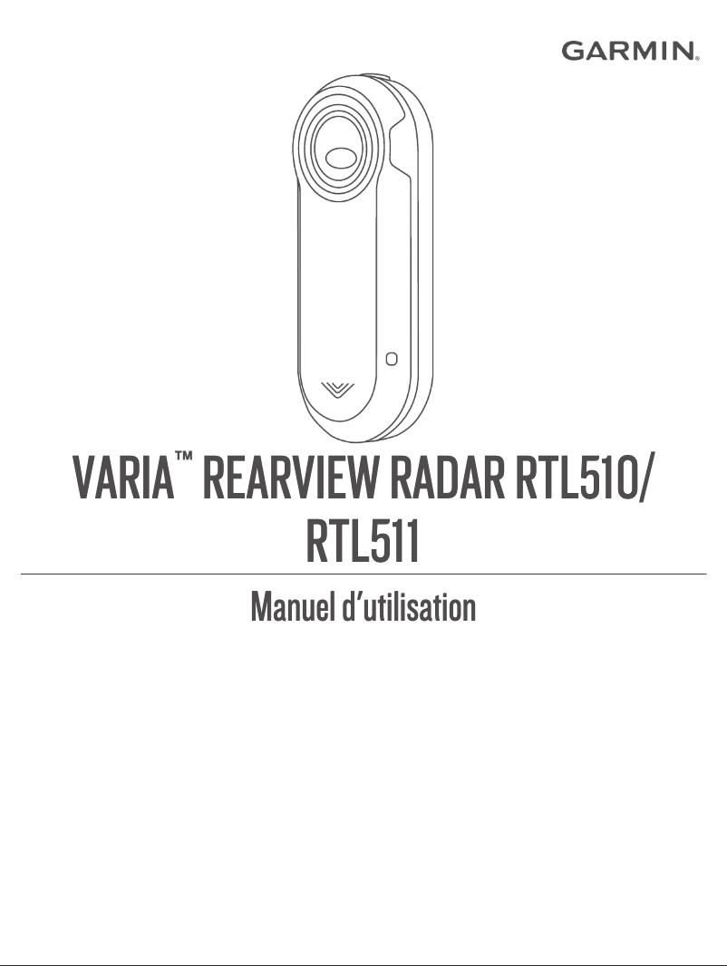 Page n°1 - Manuel utilisateur Garmin Varia RTL511