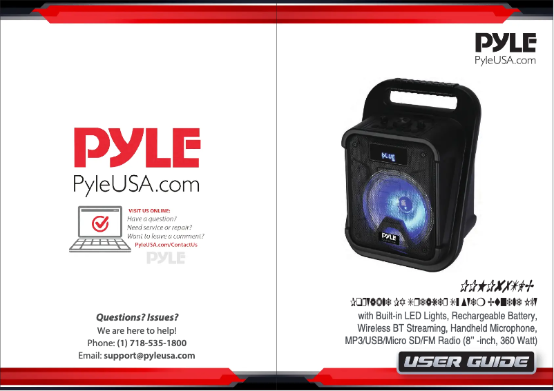 Page n°1 - Manuel utilisateur Pyle PPHP87TLB