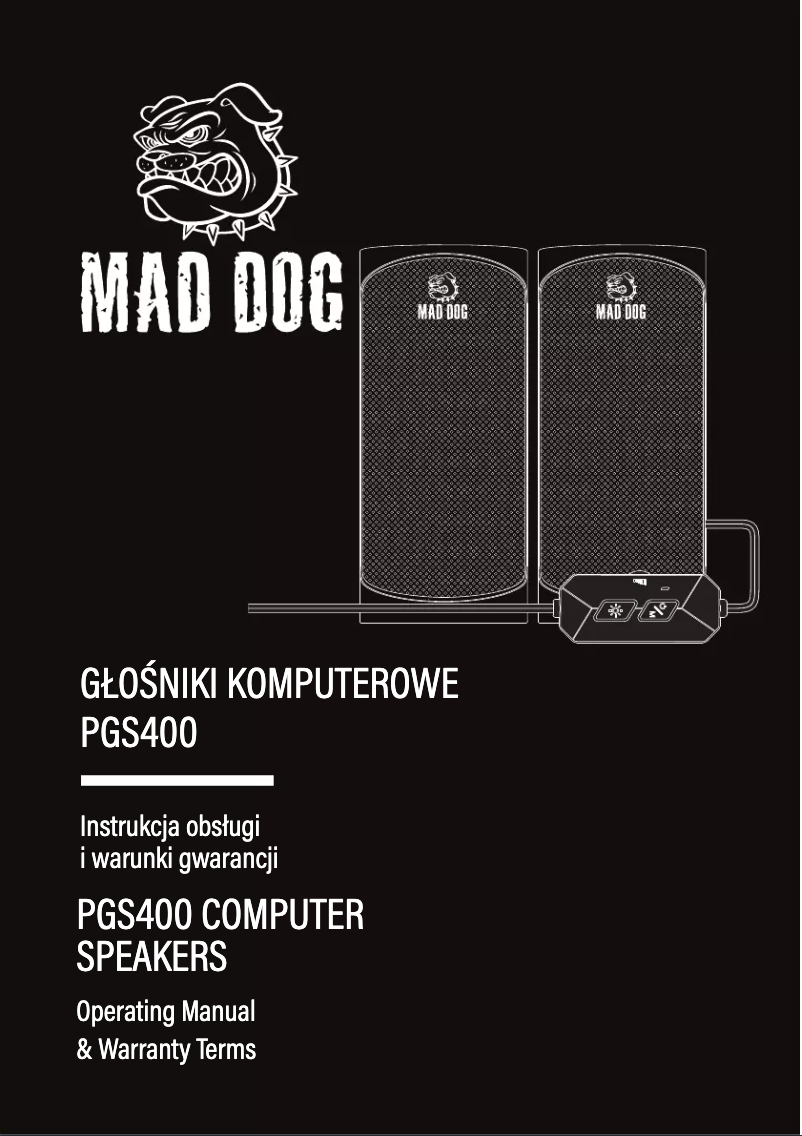 Page 1 de la notice Manuel utilisateur Mad Dog PGS400