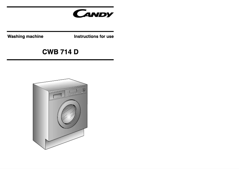 Image de la première page du manuel de l'appareil CWB 714D/L-80S