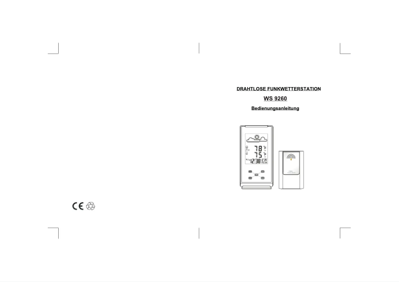Image de la première page du manuel de l'appareil WS 9260