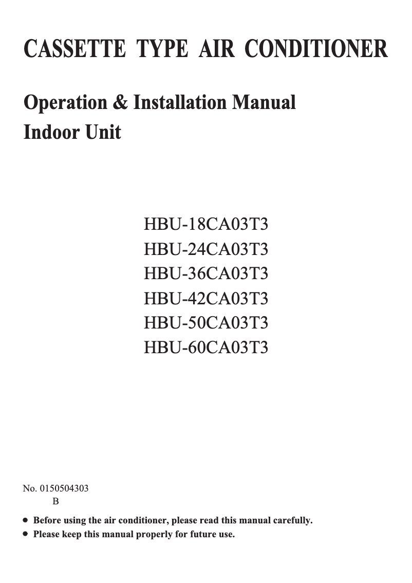 Page 1 de la notice Manuel utilisateur Haier HBU-42CA03T3
