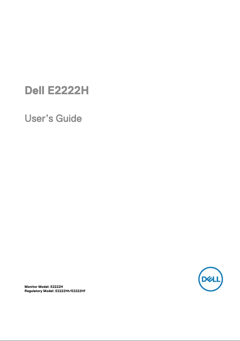 Image de la première page du manuel de l'appareil E2222H